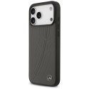 Etui Mercedes Leather Large Laurel Leave MagSafe do iPhone 17 Pro Max antracyt