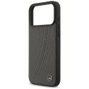 Etui Mercedes Leather Large Laurel Leave MagSafe do iPhone 17 Pro Max antracyt