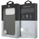 Etui Mercedes Leather Large Laurel Leave MagSafe do iPhone 17 Pro Max antracyt