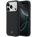 Etui Mercedes Leather Mesh with Bow Line MagSafe do iPhone 17 Pro Max czarny