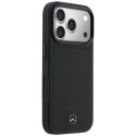 Etui Mercedes Leather Mesh with Bow Line MagSafe do iPhone 17 Pro Max czarny