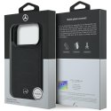 Etui Mercedes Leather Mesh with Bow Line MagSafe do iPhone 17 Pro Max czarny