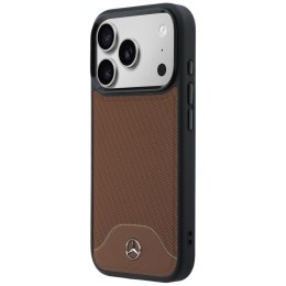Etui Mercedes Leather Wood Effect and Curve MagSafe do iPhone 17 Pro Max camel