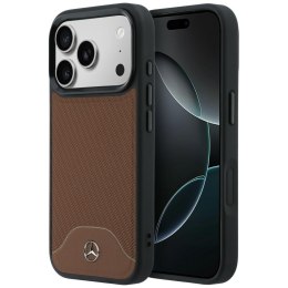 Etui Mercedes Leather Wood Effect and Curve MagSafe do iPhone 17 Pro camel