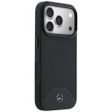 Etui Mercedes Leather Wood Effect and Curve MagSafe do iPhone 17 Pro czarny