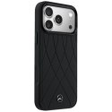 Etui Mercedes Leather with Crossed Lines MagSafe do iPhone 17 Pro Max czarny