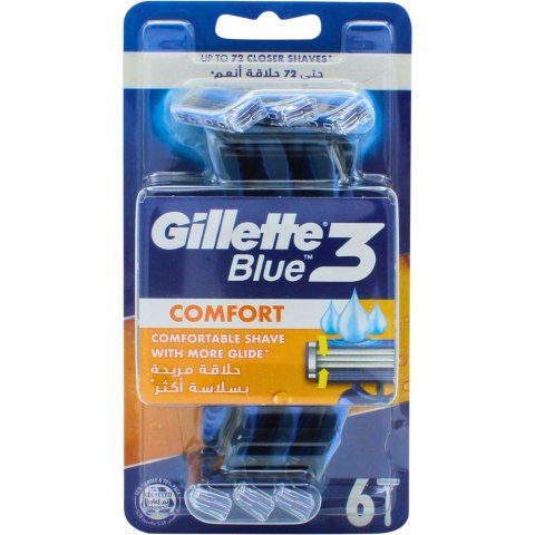 Gillette Blue 3 Comfort Jednorazowe Maszynki do Golenia 6 szt.
