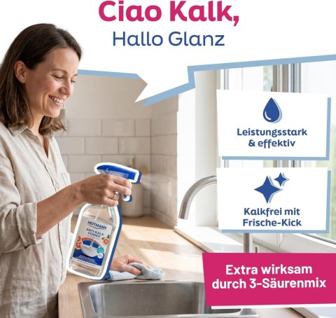 Heitmann Anti-Limescale Power Odkamieniacz Spray do Usuwania Kamienia 500 ml