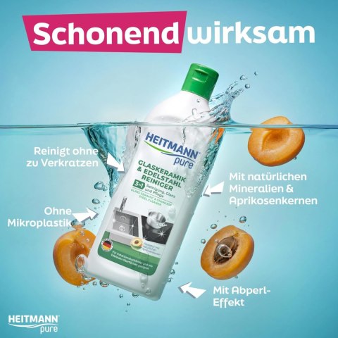 Heitmann Glaskeramik-Edelstahl 3 w 1 Czyste Szkło-Ceramika i Stal Nierdzewna 250 ml