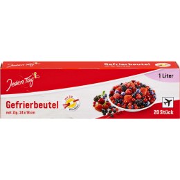 Jeden Tag Woreczki do Mrożenia z Zamkiem 1 l,20 szt.