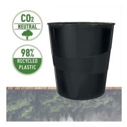 Kosz na Śmieci Leitz Czarny Plastik z recyklingu Nadające się do recyklingu 15 L (1 Sztuk)
