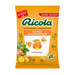Ricola Ingwer & Orangenminze Cukierki bez Cukru Imbir, Pomarańcza, Mięta 75 g
