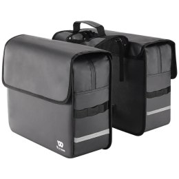 Torba rowerowa West Biking na bagażnik podwójna 36l czarny