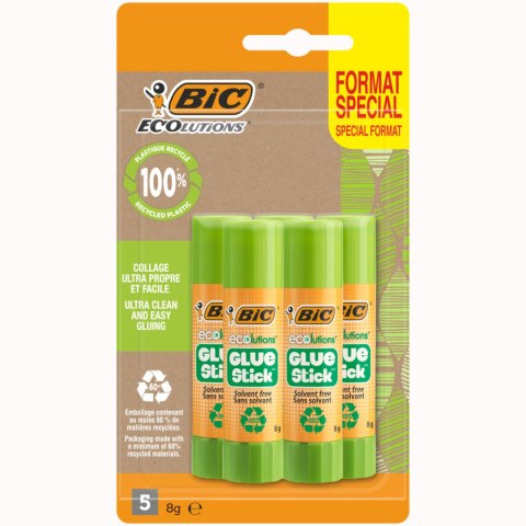 BIC ECOlustions Glue Stick Klej w Sztyfcie 5 sztuk