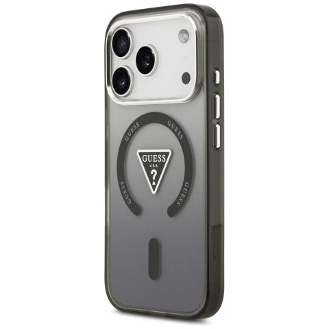 Etui Guess IML Gradient Triangle Logo MagSafe do iPhone 17 Pro Max czarny