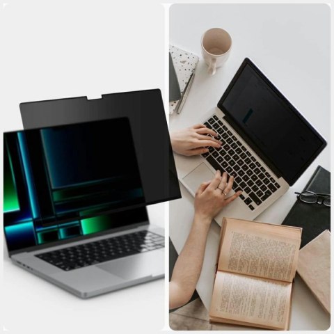 Folia prywatyzująca Spigen Safe View do Macbook Pro 14" M1 2021 / M2 2023 / M3 2023 / M4 2024 / M5 2025 / M5 2026
