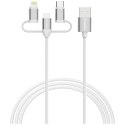 Kable Verbatim Sync & Charge USB-A do Micro-B, USB-C, Lightning essentials 18W biały 32394