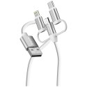 Kable Verbatim Sync & Charge USB-A do Micro-B, USB-C, Lightning essentials 18W biały 32394