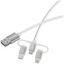 Kable Verbatim Sync & Charge USB-A do Micro-B, USB-C, Lightning essentials 18W biały 32394