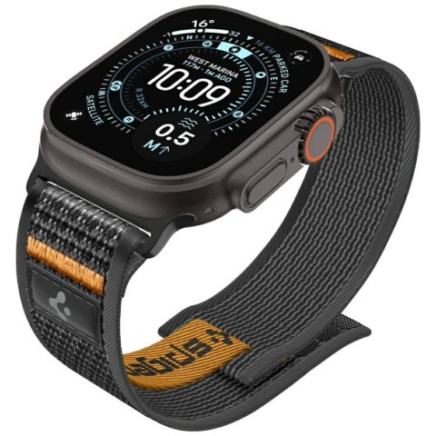 Pasek Spigen Athlex Air do Apple Watch 6/7/8/9/10/11/SE/SE 3/Ultra 1/Ultra 2/ Ultra 3 (44/45/46/49 mm) czarno pomarańczowy