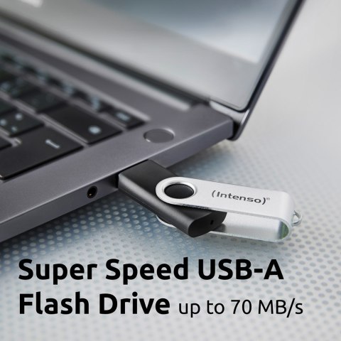 Intenso USB 256GB OFFICE LINE 3.2 Gen1 Silver-Black pamięć USB USB Typu-A 3.2 Gen 1 (3.1 Gen 1) Czarny, Srebrny