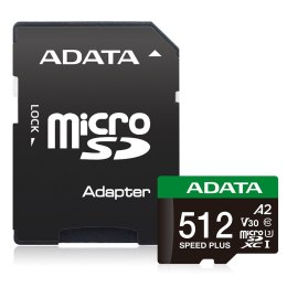 Karta pamięci MEMORY MICRO SDXC 512GB UHS-I ADATA UD512GUI3V30A2SP-RA1