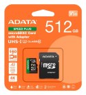 Karta pamięci MEMORY MICRO SDXC 512GB UHS-I ADATA UD512GUI3V30A2SP-RA1