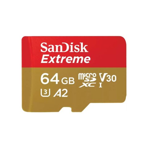 Karta pamięci MicroSDXC SanDisk EXTREME 64GB 170/80 MB/s A2 C10 V30 UHS-I U3