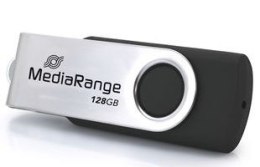 MediaRange MR1954 pamięć USB 128 GB USB Type-C 3.2 Gen 1 (3.1 Gen 1) Czarny, Srebrny