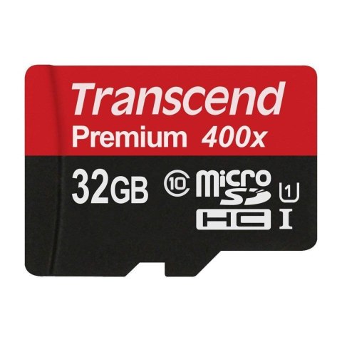 SD microSD Card 32GB Transcend SDHC UHS1 w/adapter
