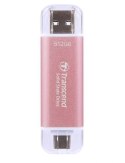 Transcend ESD310 512 GB USB Type-A na USB Type-C 3.2 Gen 2 (3.1 Gen 2) Różowy