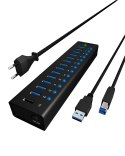 Hub USB ICY BOX IB-AC6113 USB 3.2 Gen 1 (3.1 Gen 1) Type-B 5000 Mbit/s Czarny