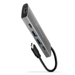 AXAGON HMC-5G21 USB-HUB 2x USB-A + 2x USB-C + HDMI 4K/30Hz, USB-C 3,1 - 13cm