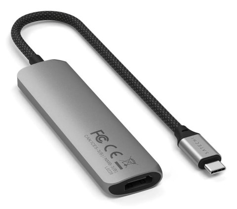 Aluminiowy adapter do urządzeń mobilnych USB-C Satechi 4-in-1 USB-C Slim Multiport Adapter 4K (space gray)