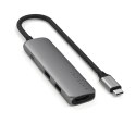 Aluminiowy adapter do urządzeń mobilnych USB-C Satechi 4-in-1 USB-C Slim Multiport Adapter 4K (space gray)
