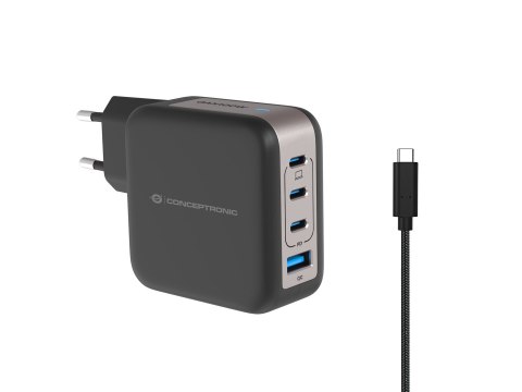 CONCEPTRONIC Ładowarka 4Port GaN 3xUSB-C/1xA 100WPD3.0/PPS sw