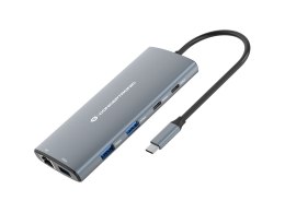 Conceptronic DONN06G stacja dokująca Przewodowa USB 3.2 Gen 1 (3.1 Gen 1) Type-C Szary