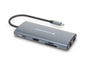Conceptronic DONN06G stacja dokująca Przewodowa USB 3.2 Gen 1 (3.1 Gen 1) Type-C Szary