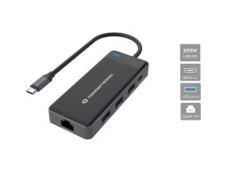 Conceptronic DONN14G stacja dokująca Przewodowa USB 3.2 Gen 1 (3.1 Gen 1) Type-C Szary
