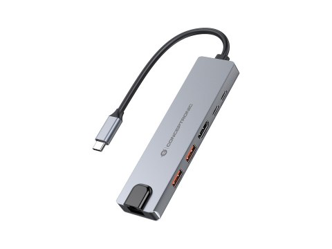 Conceptronic DONN29G stacja dokująca Przewodowa USB 3.2 Gen 2 (3.1 Gen 2) Type-C Szary