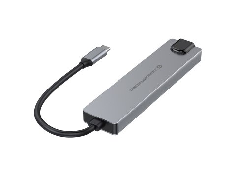 Conceptronic DONN29G stacja dokująca Przewodowa USB 3.2 Gen 2 (3.1 Gen 2) Type-C Szary