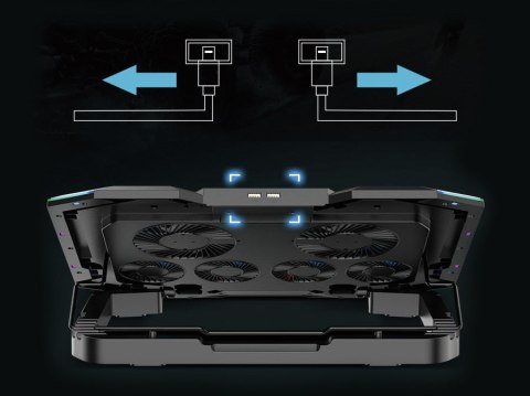 Conceptronic THYIA01B podkładka chłodząca do laptop 43,2 cm (17") Szary