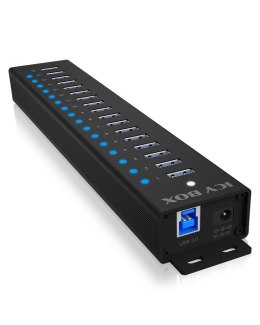 ICY BOX IB-HUB1717-U3 USB 3.2 Gen 1 (3.1 Gen 1) Type-A 5000 Mbit/s Czarny