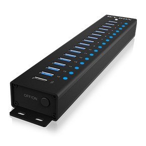 ICY BOX IB-HUB1717-U3 USB 3.2 Gen 1 (3.1 Gen 1) Type-A 5000 Mbit/s Czarny