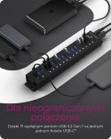 ICY BOX IB-HUB1717-U3 USB 3.2 Gen 1 (3.1 Gen 1) Type-A 5000 Mbit/s Czarny