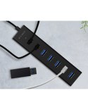 ICY BOX IB-HUB1700-U3 USB 3.2 Gen 1 (3.1 Gen 1) Type-A 5000 Mbit/s Czarny