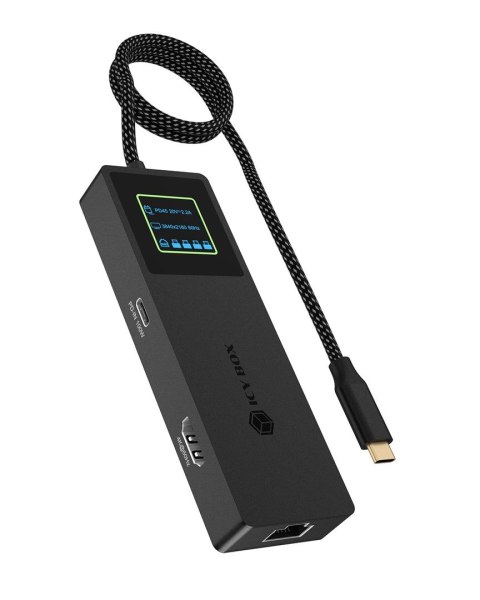 ICY BOX Spade Dock 4038 Przewodowa USB 3.2 Gen 2 (3.1 Gen 2) Type-C Czarny