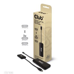 CLUB3D CSV-1548 stacja dokująca Przewodowa USB 3.2 Gen 1 (3.1 Gen 1) Type-C Czarny
