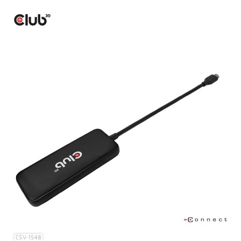 CLUB3D CSV-1548 stacja dokująca Przewodowa USB 3.2 Gen 1 (3.1 Gen 1) Type-C Czarny