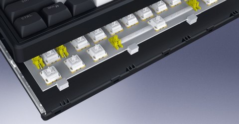 HATOR Skyfall Pro Wireless 65 klawiatura Gaming USB + RF Wireless + Bluetooth QWERTY US English Czarny, Szary